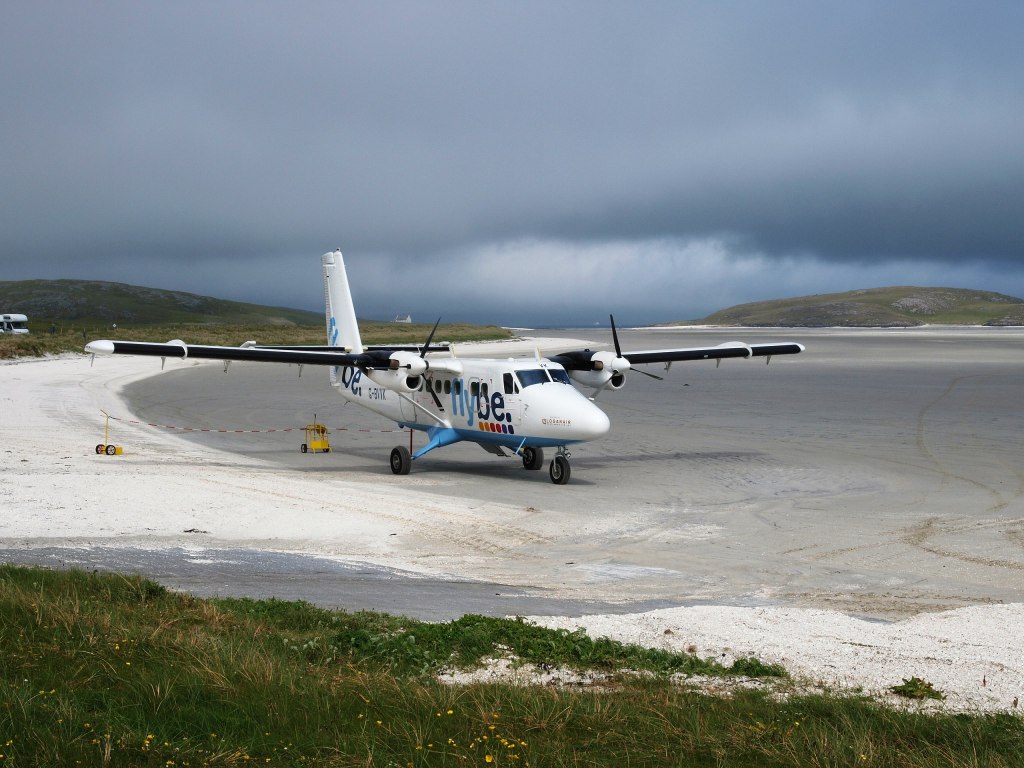 Plane landed at Barra Aiport