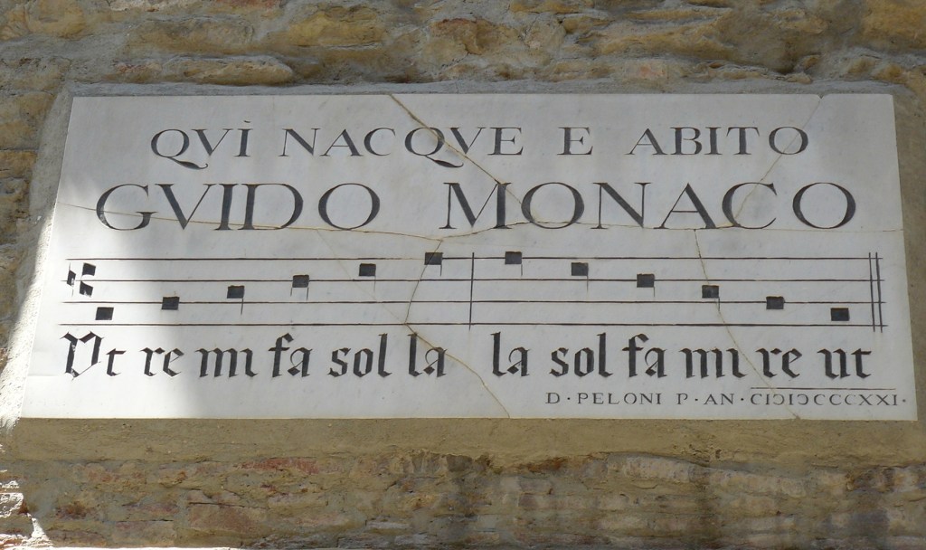 Do re mi plaque to Guido of Arezzo