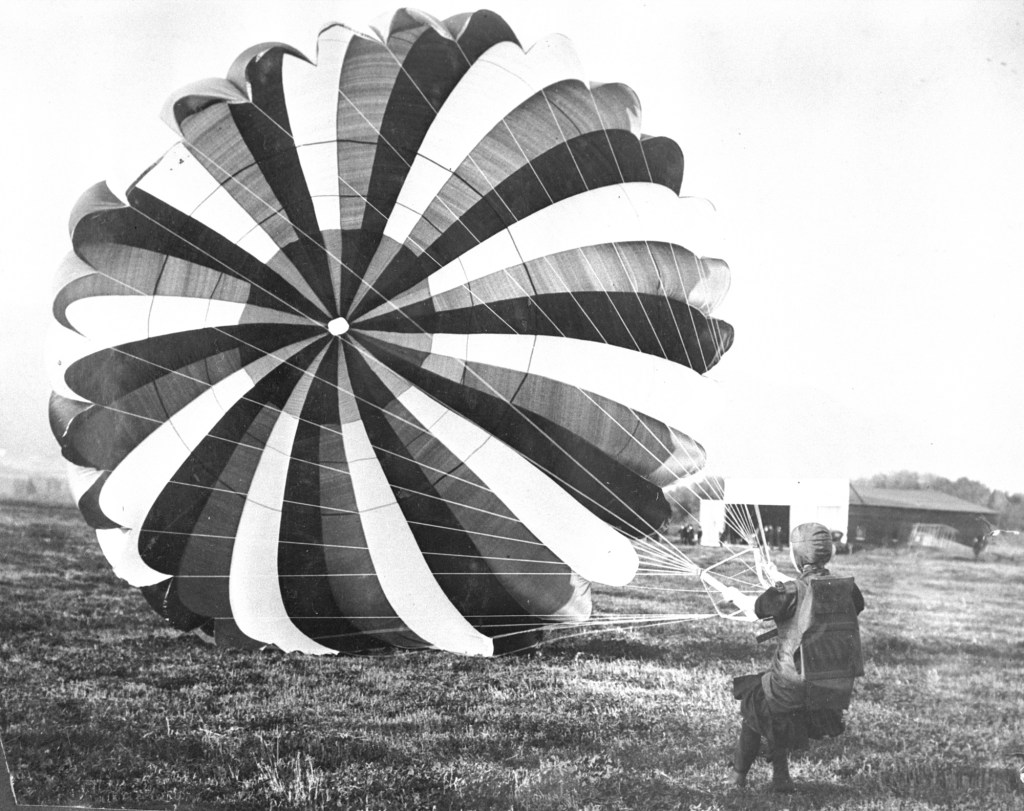 Tiny Broadwick and her parachute