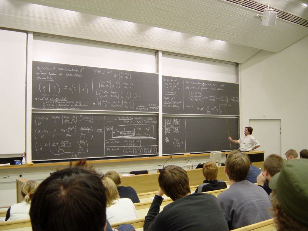 Chalkboard math lecture