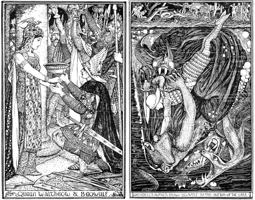 Andrew Lang's engravings of Beowulf